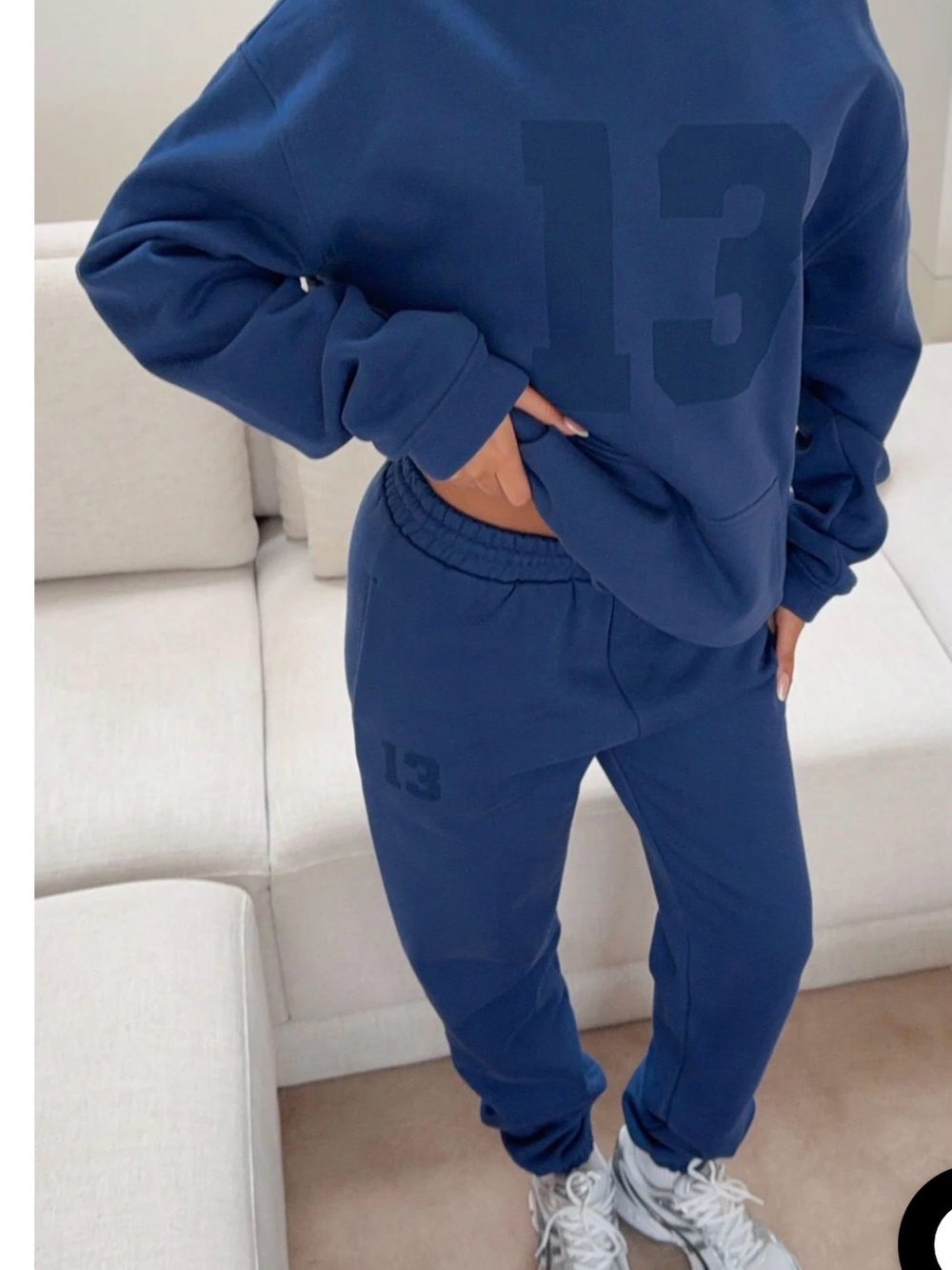 WHITEFOX NWT SIZE XXS OVERSIZED It’s Your Chance Sweatpants Navy